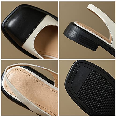 Escarpins pumps chunky avec bout carré et petit talon bloc - 6