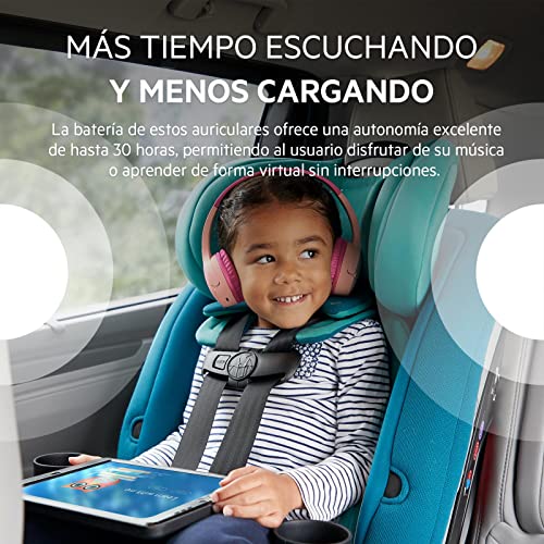 Auriculares inalámbricos para niños con micrófono Belkin rosa para enseñanza en línea 4