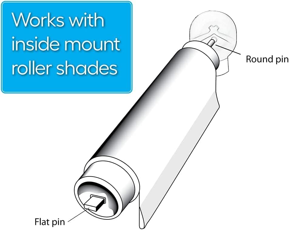 Redi Shade No Tools Simple Slide Inside Mount Roller Shade Bracket, White, 2 Pack