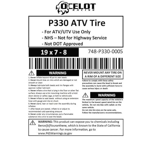Ocelot Dual Sport All Purpose Trail Wolf Atv Oem Tire 19X7-8 P327 #TOP2