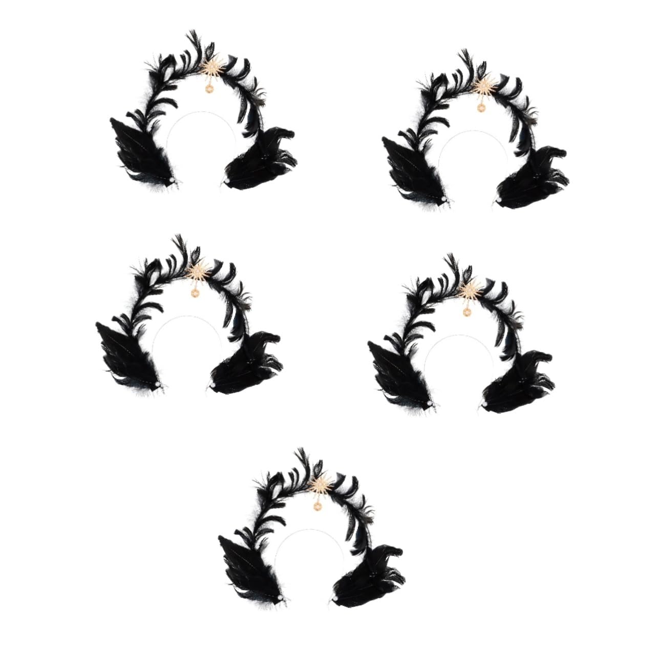 Healvian 5 Piezas Diadema Decorativa de Halloween con Negras para Mujeres Accesorio de Fiesta Lolita para Eventos y Fotografía