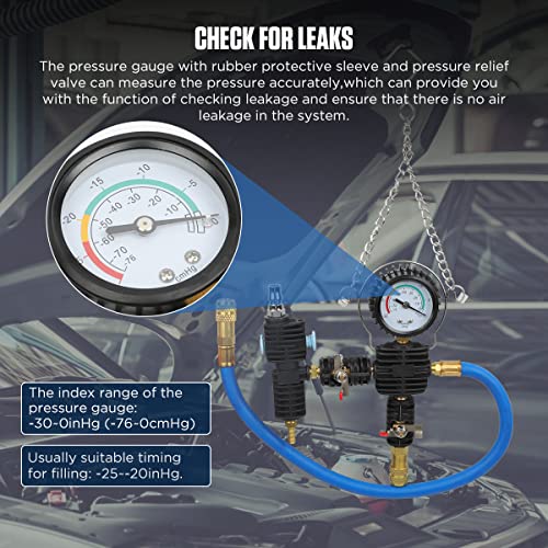 Duoyi Coolant Vacuum Refill Kit Time Saving&No Waste Coolant Refill Tool Kit Check For Leaks Universal Radiator Cooling System Vacuum Purge & Refill Kit With Suitcase Vacuum Coolant Fill Kit #TOP3