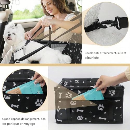 Siège auto pour chien pliable et imperméable pour conduite urbaine - 7