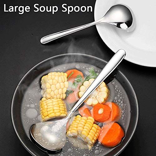 Qualizon 43217-17670 18/8 Stainless Steel Mini Ladle Deep Soup Spoon Large Serving Spoon Ramen Spoon thumb #3