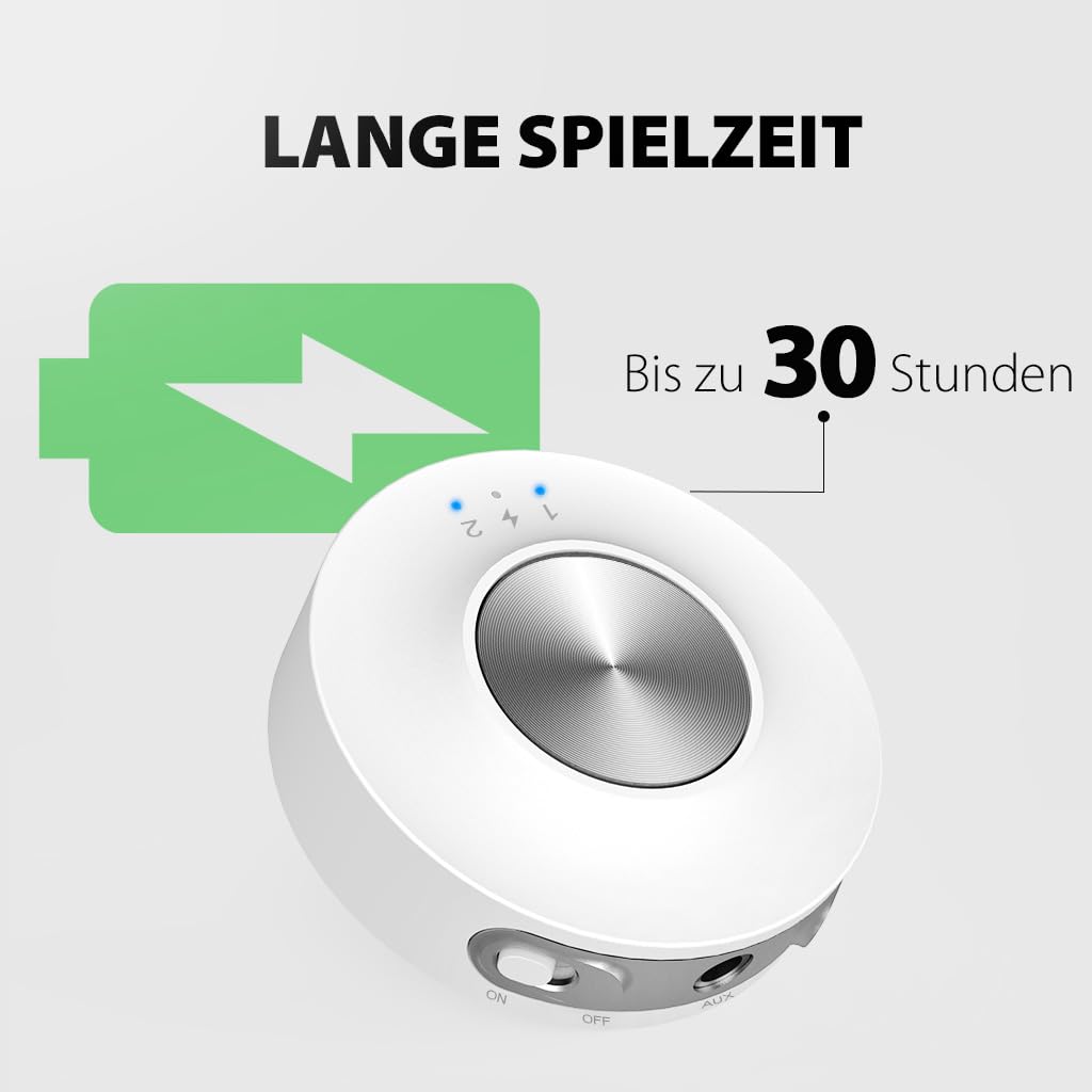 Avantree SoundJet R2 – Bluetooth 5.3-Adapter für Flugzeug und PC, unterstützt Airpods (Pro) und Bluetooth-Kopfhörer, aptX Adaptive & Low Latency, kabelloser Audiosender für den Flug