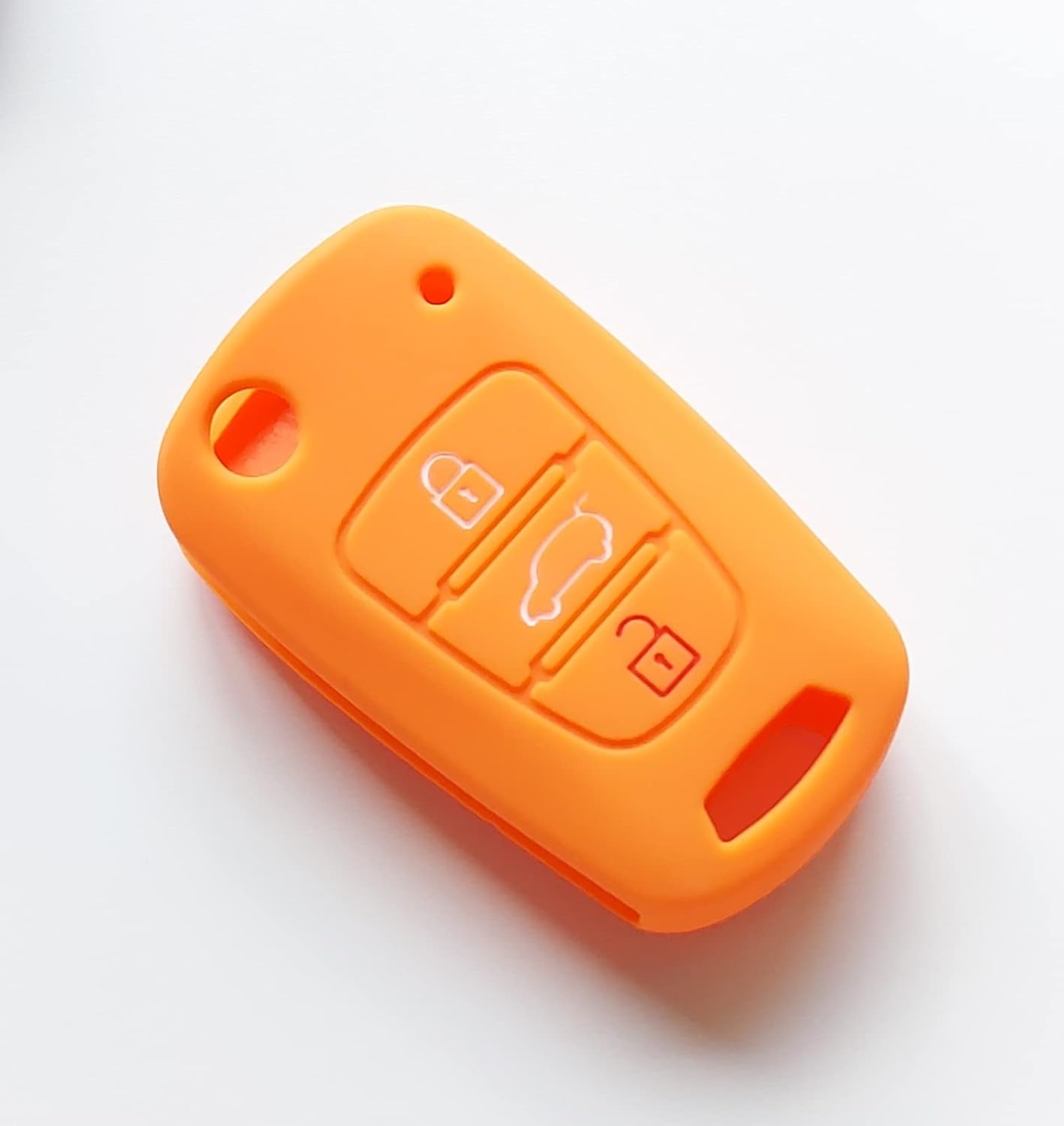 Car Key Cover For Kia CEED CEEDPRO RIO SPORTAGE PICANTO SORENTO 3 Button Case Fob (Orange