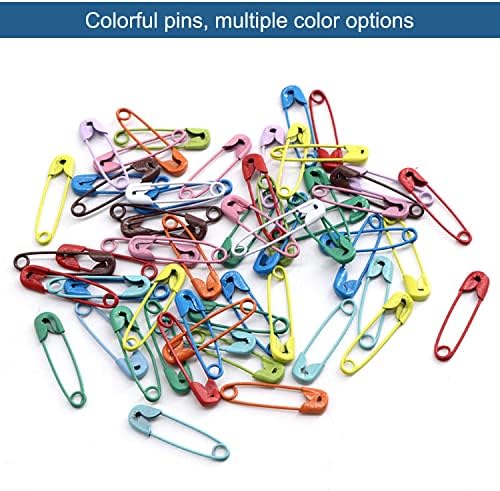 150 PCS Metal Safety Pins, Small Craft Safety Pins, Safety Pins for Clothes, Needlework Badge Pins, Mini Safety Pins 19mm Set for Sewing DIY Crafts Art Craft Sewing and Jewelry Making (Multi)