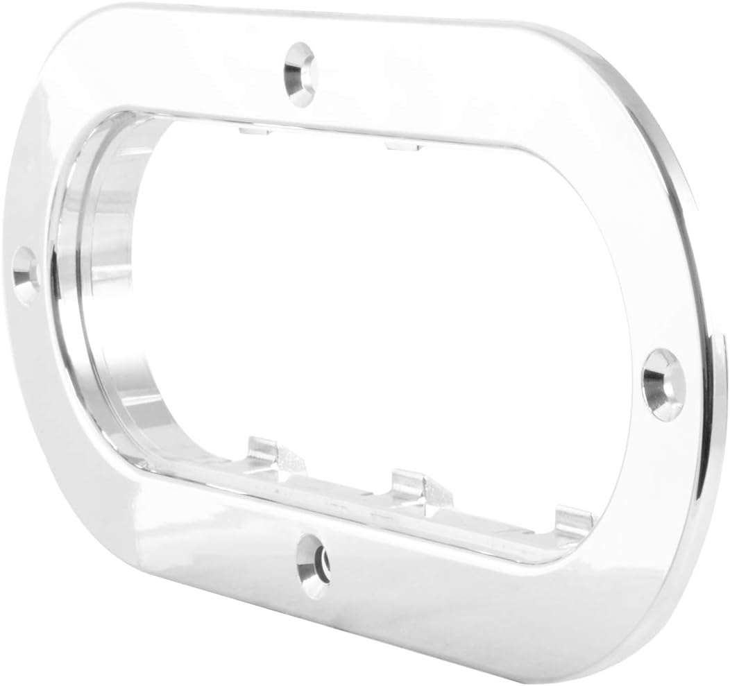 GG Grand General 87200 Chrome Plastic Flange Mount Rim for Oval Sealed Light
