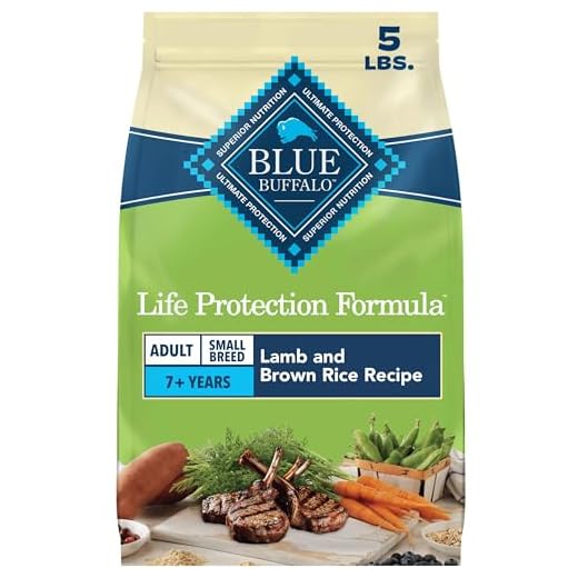 Blue Buffalo Life Protection Formula Adult Small Breed Dry Dog Food, Supports High Energy Needs, Made with Natural Ingredients, Lamb & Brown Rice Recipe, 5-lb. Bag