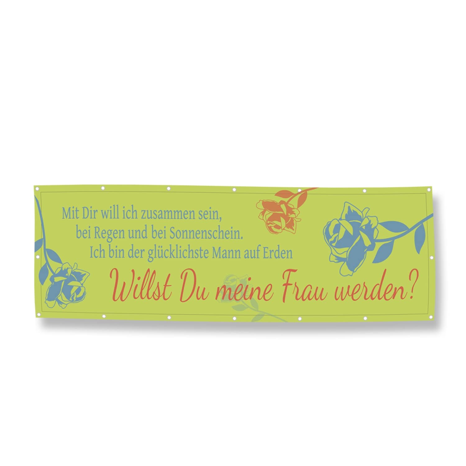 HSK Hochzeitsbanner Banner Spannband - Willst Du meine Frau werden ? 309930 Gr. 3m x 1m