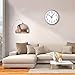Tosnail 12 Inch Large Non Ticking Wall Clock, Round Silent Battery Operated Wall Clock for Living Room, Bathroom, Bedroom, Kitchen, Office Wall Decor - Modern Black Frame