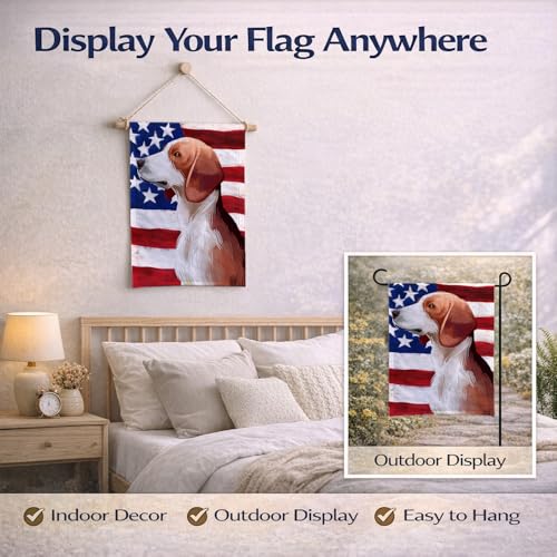 Drapeau Deutsche Bracke jardin avec drapeau américain pour extérieur
