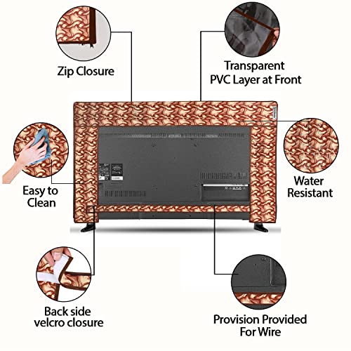 Image of Transparent LCD /LED T.V Protector Cover with Zipper Enclosure for 32 Inch Suitable for All Major Brand & Model (Color-Brown, Size 29x3x19 Inches)