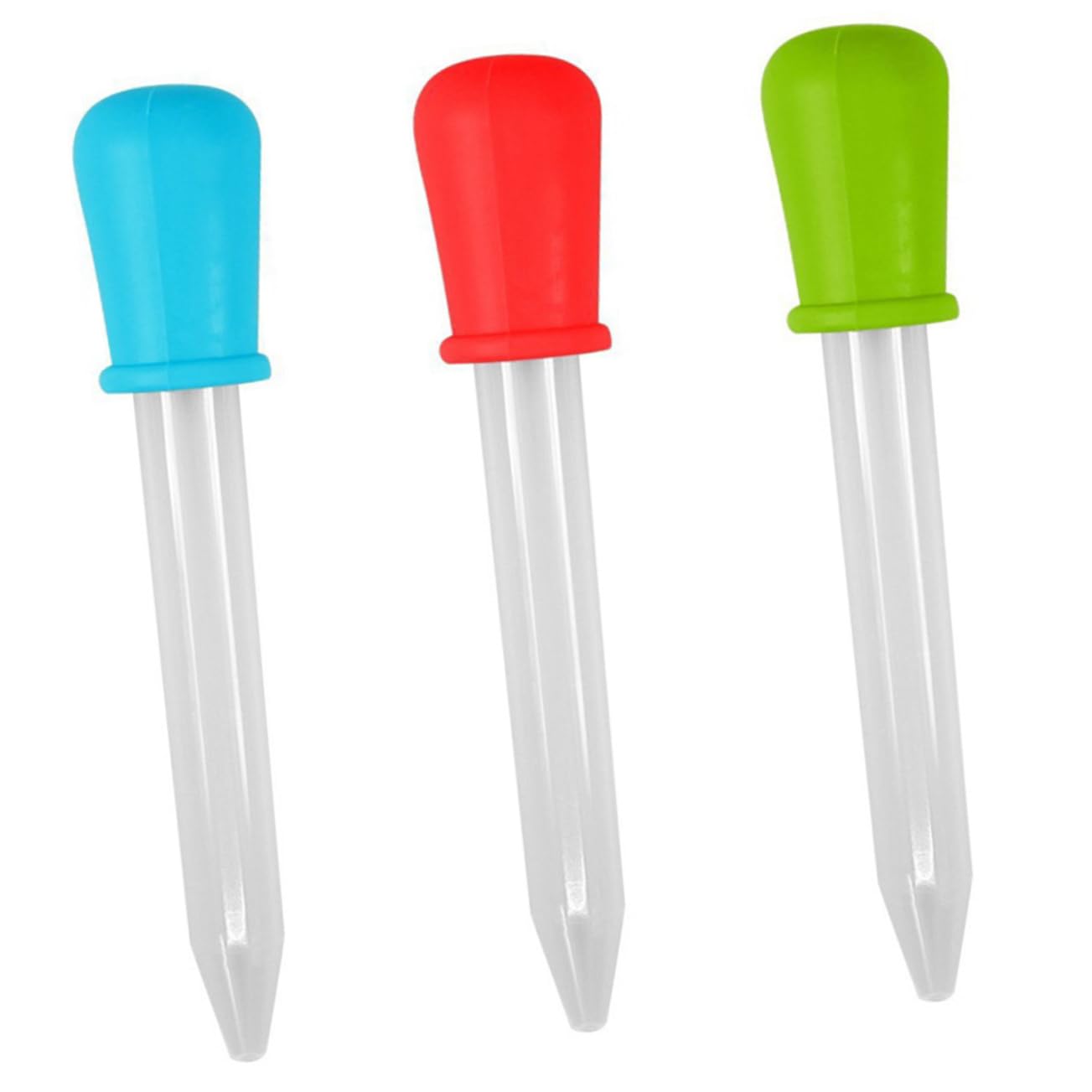 3pièces Moules Silicone Pour Bonbons Forme Pipettes Bleu Ciel Vert Rouge Pour Créer Des Décorations Chocolat Fondant Et Pâte à Sucre Pour Anniversaires Et Fêtes