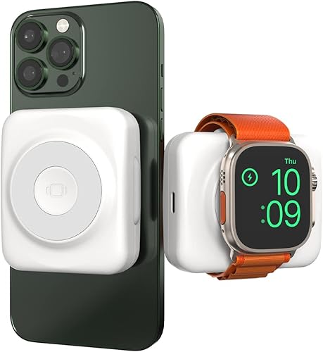 ISDT PB25DW - Banco de energía de 7000 mAh para cargador inalámbrico MagSafe, cargador magnético 2 en 1, carga inalámbrica rápida, compatible con