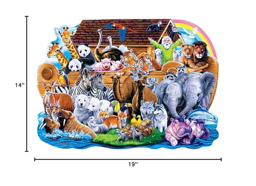 MasterPieces 100 Piece Shaped Jigsaw Puzzle for Kids - Noah's Ark - 14"x19" - Image 9