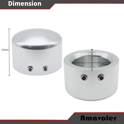 Miniatura 2 de Tapa de tuerca de eje delantero Tapas de eje para Harley Softail Electra Road Glide Sportster (plata)