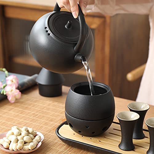 Teanagoo Traditional Japanese Sake Set, Sake Carafe(6 Oz) With 6 Sake Cups (0.9 Oz) For Hot Or Cold Japanese Soju Liquor With Serving Bambo Tray Gift Sets 10Pcs/Set. Saki Sets Traditional Carafe Set… #TOP1