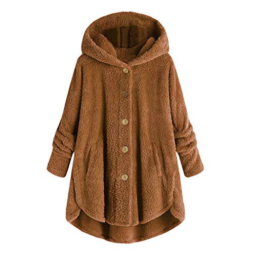 Yeyamei Womens Coat with Hood Womens Faux Fur Jacket Open Front Shaggy Long Sleeve Fashion Warm Outwear Coat