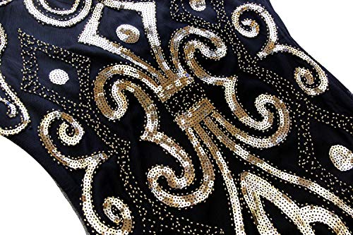 Image of Women 1920s Gatsby Vintage Sequin Flapper Fringe Party Plus Dress with 20s Accessories Set