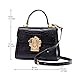 LA'FESTIN Cross body Small Leather Tote Bags for Women Black Purses with Long Shoulder Strap
