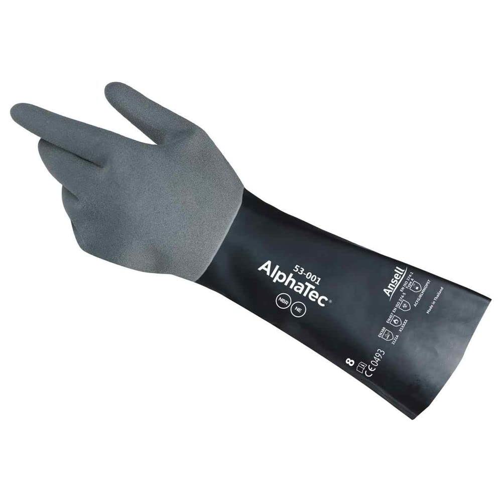Ansell Gant de protection chimique AlphaTec 53-001 taille 10 gris/noir EN 388, EN 374, EN 407 catégorie EPI III 6,00 PR