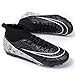 BUFUHA Men's Wide Cleats ag/fg Soccer Cleats for Men, Boys/Girls Flag Football Cleats High Top Training Soccer Shoes Outdoor Soccer Boots Black/White
