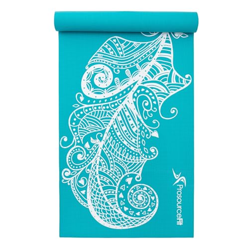 ProsourceFit Yoga Mats 3/16” (5mm) Thick for Comfort & Stability with Exclusive Printed Designs