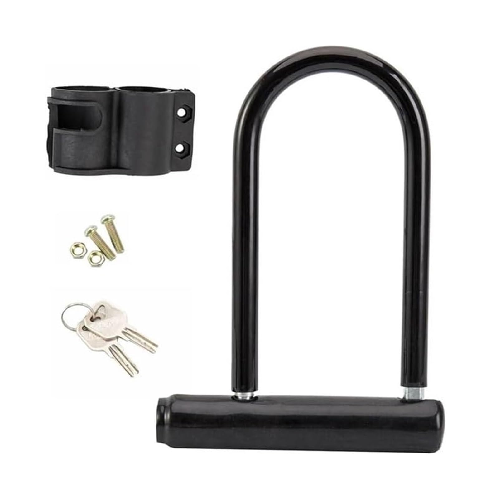 Giveduno 1Pc Bicycle Lock, 1/2/4 Pcs Key U-Lock For Bicycle Motorcycle Standard Size