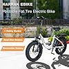 NARRAK Fat Tire Folding Electric Bike, 48V & 624Wh Lithium Removable Battery, Peak 1100W Brushless Motor, Max Speed 28Mph, M5 Large LCD Display, Suspension, Step-Over/Thru Frame (Step-Thru White) #4