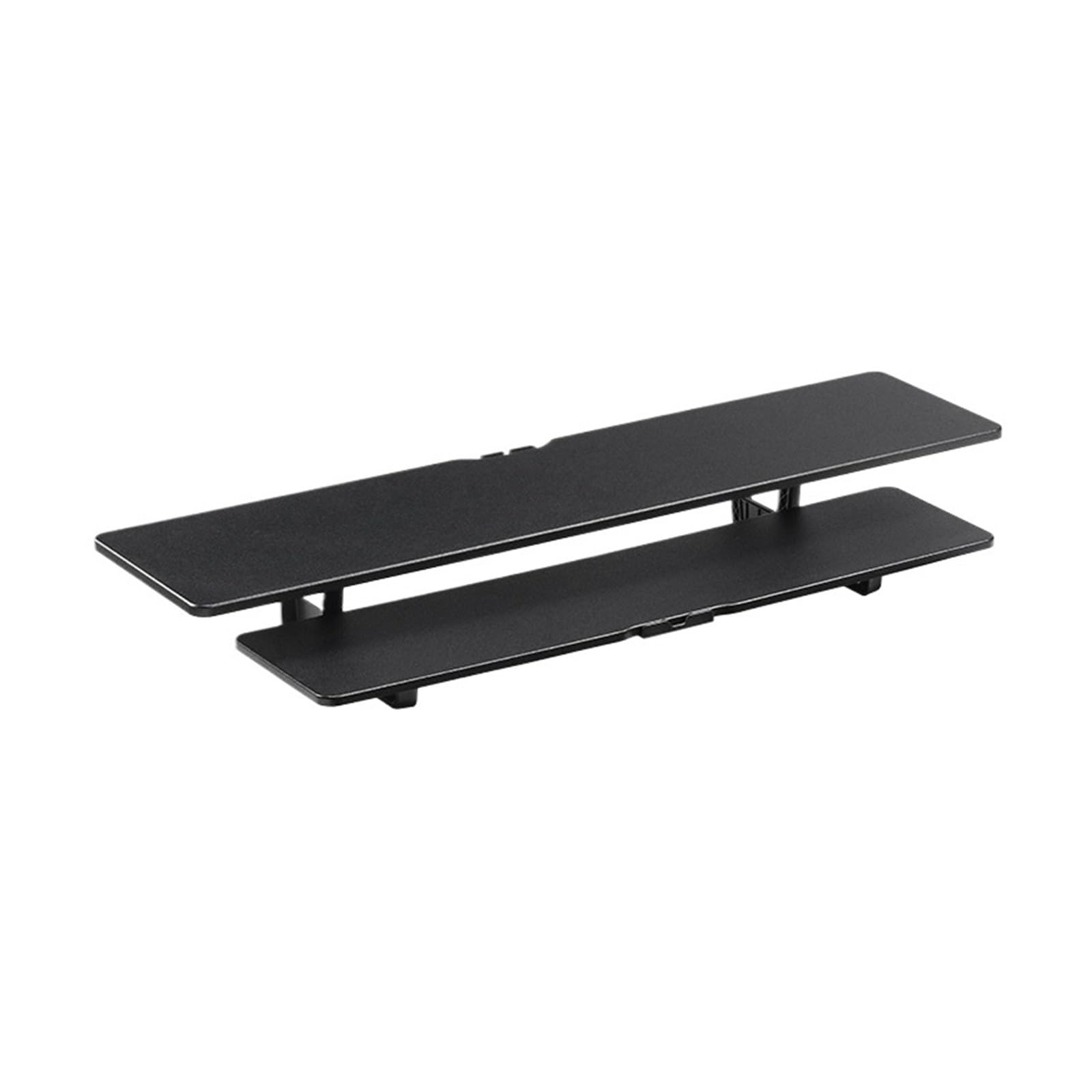 Support de moniteur double couche noir pour double écran de bureau