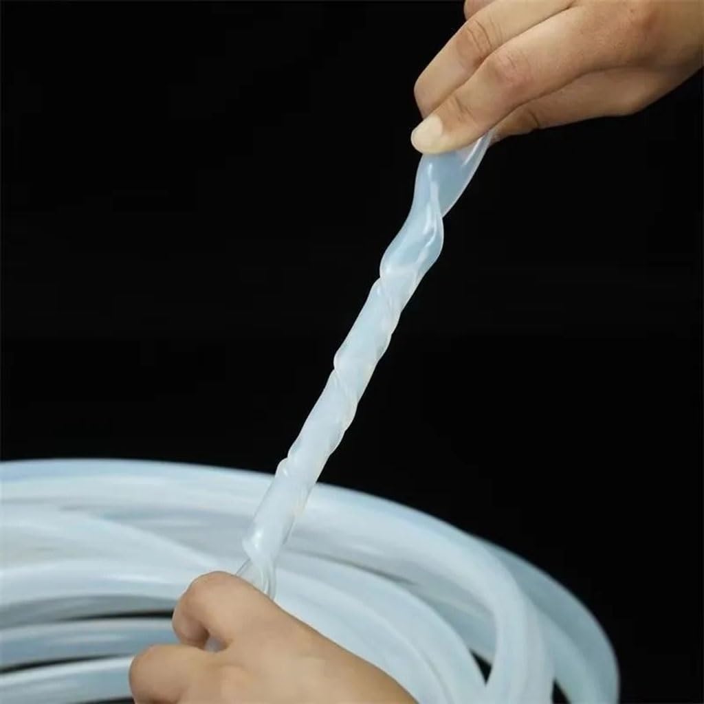 Tubo in gomma siliconica trasparente da 1 m, tubo flessibile in silicone per acquario, diametro interno 15 mm x diametro esterno 20 mm