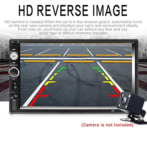 Bluetooth Car Stereo 2 Din 7'' Touch Screen Car Radio FM Receiver Mirror Link for iOS/Android Phone with Dual USB/AUX-in/SD Support Backup Camera Input + Steering Wheel Remote Control