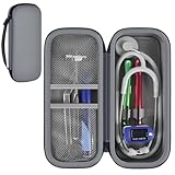 Stethoscope Case Compatible with 3M Littmann Classic III Monitoring/Lightweight II S.E/Cardiology IV Diagnostic/MDF Acoustica Stethoscopes, Extra Pocket for Doctor & Nurse Accessories (Grey)