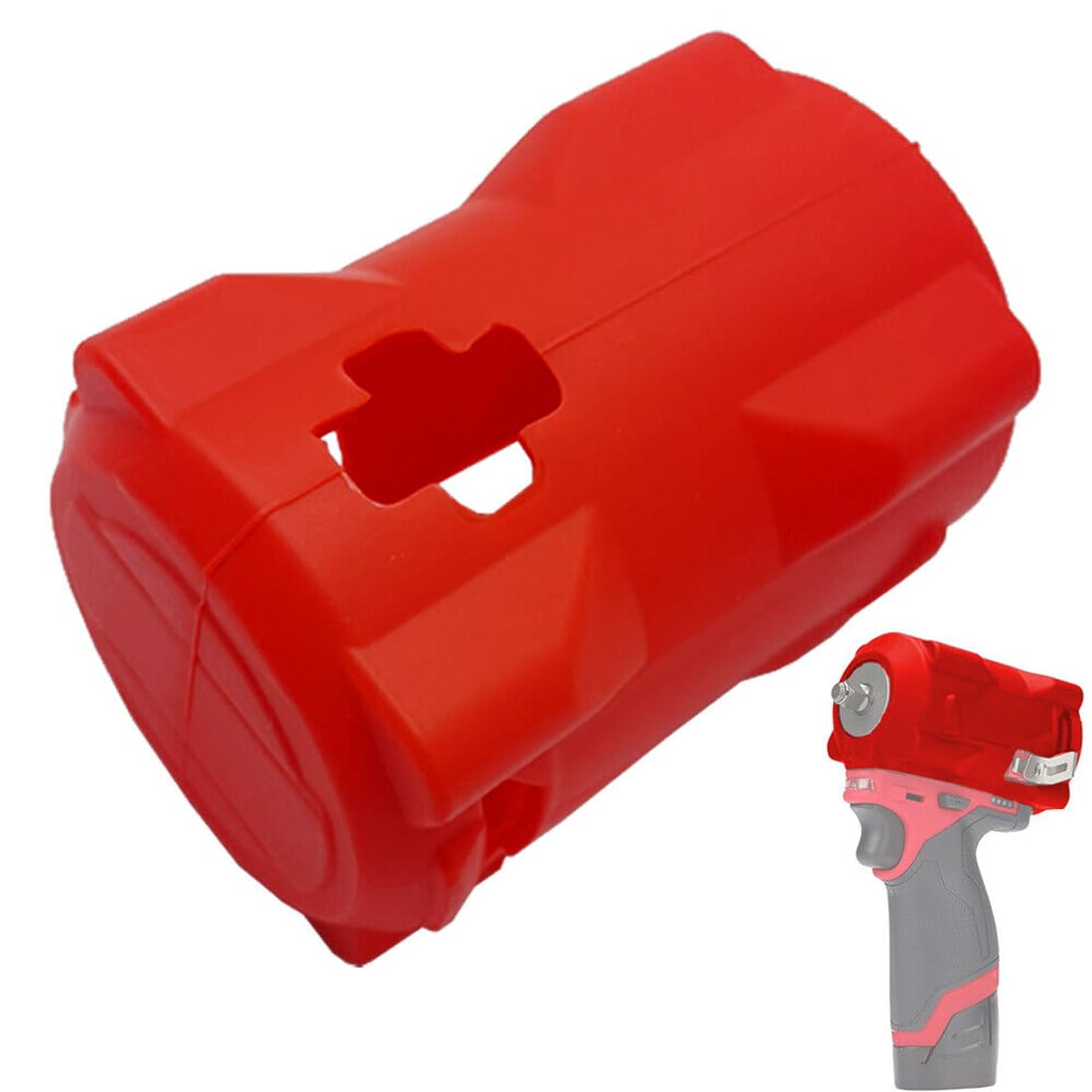 FiTspi 49-16-2554 Protective Boot Strong Electric Impact Wrench Protective Boot Compatible with Milwaukee M12 Fuel 1/2 (2555-20, 2555P-20) and 3/8 Stubby Impact Wrenches 2554-20