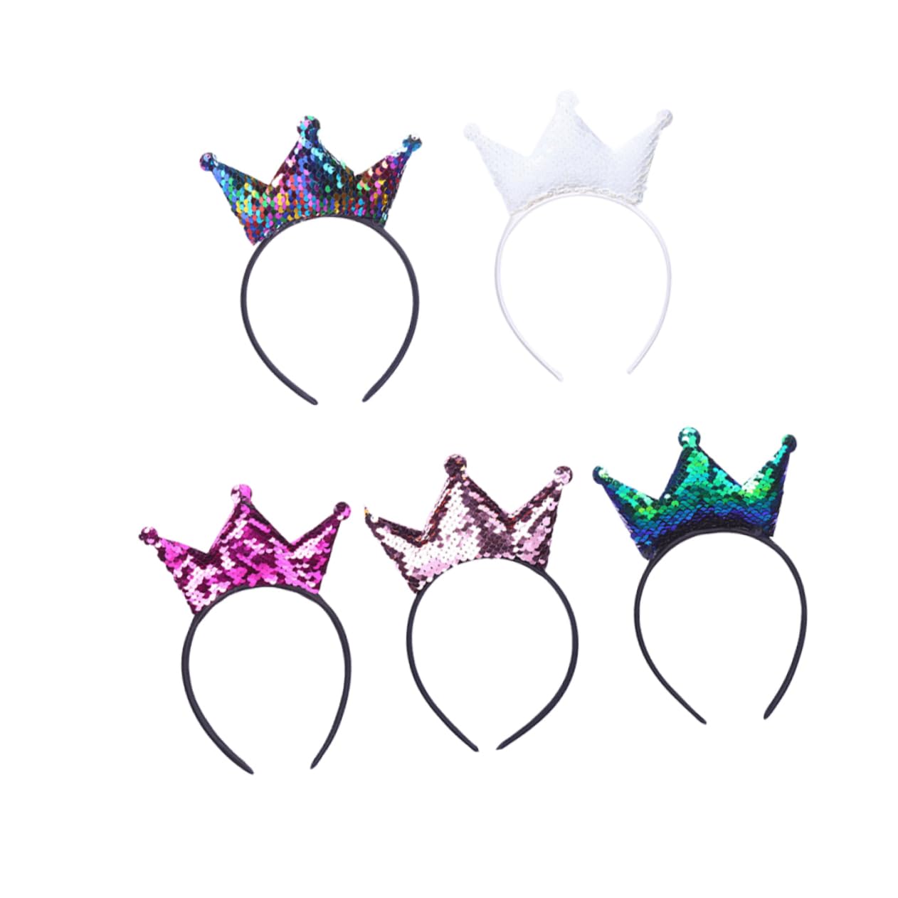 FRCOLOR 15 Piezas diadema con lazo diademas de aro de pelo de lentejuelas encantadora Accesorios para el cabello con brillo aro de pelo de lentejuelas