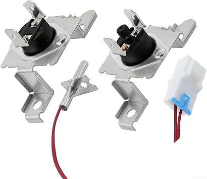 Dryer Thermistor and Thermostat Kit for LG, Replaces 6323EL2001B AGM30045804, High-Limit Safety Sensor Set for Heating Repair