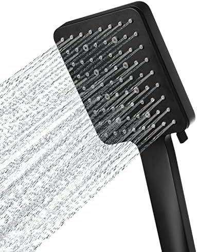 Newentor Shower Head High Pressure with 6 Spray Modes, Power Shower Head, Large Water Saving Shower Head Black