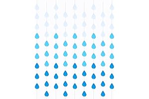 9-Pack Blue Raindrop Garland: A Touch of Rain for Parties and Showers