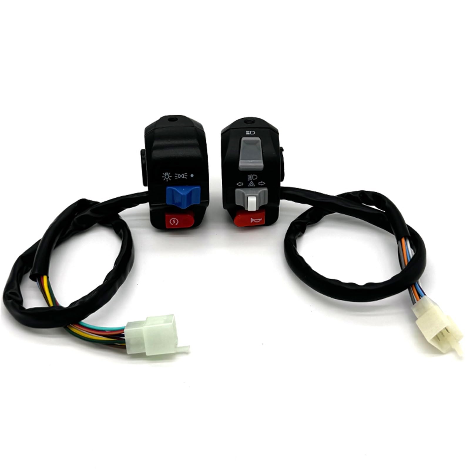 Interruptor de Motocicleta Interruptores De Manillar De Motocicleta De 22 Mm Y 7/8", Luz Antiniebla, Bocina, Señal De Giro, Arranque Eléctrico, Botón Controlador De Manillar(1 Pair)