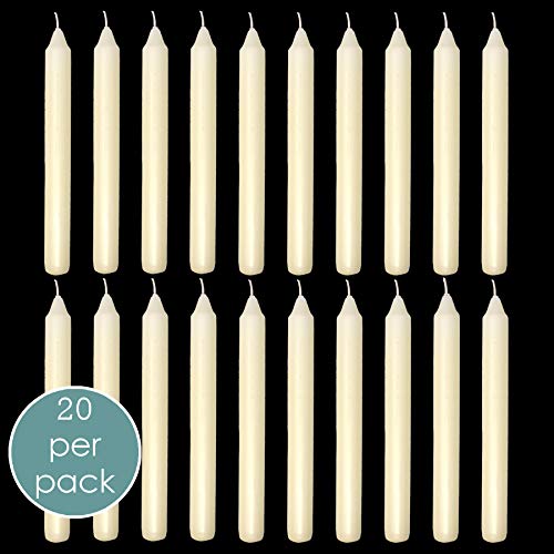 7 Inch Ivory Taper Candles 6 Hour Burning Candle Decorate Your Dinner Wedding Table Dripless And Smokeless Candle Unscented Fits Most Candlesticks -20 Pack Household Candles #TOP4