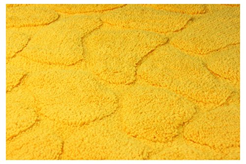 Gözze 1032-13-060100 Bath Rug with Stone Design, Polyester-Microfibre, yellow, 70 x 120 cm