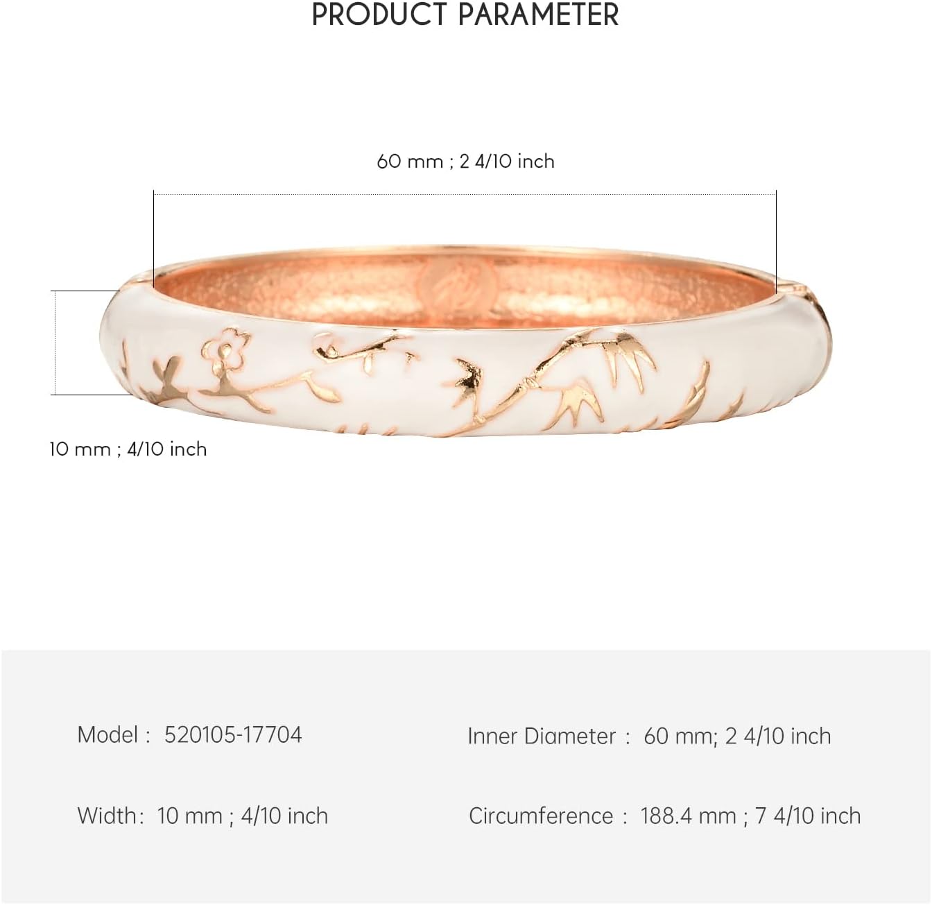 UJOY Vintage Bracelet Colorful Cloisonne Women Hinged Bangles Enameled Bracelets Jewelry Gifts 55A82 - Image 3