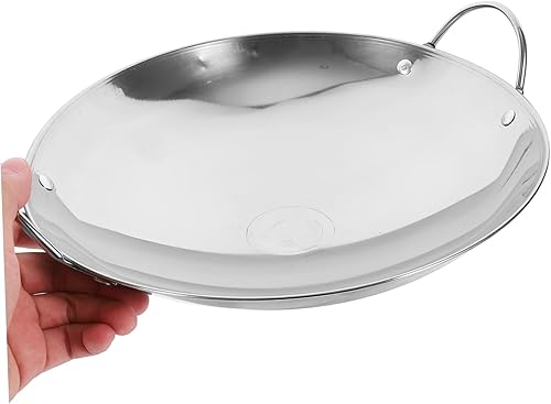 Miniatura 7 de GANAZONO Wok de acero inoxidable con doble mango Wok sartén de cocina con parte inferior redonda utensilios de cocina Wok 10 pulgadas