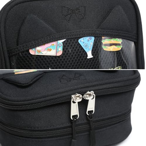CHERRY SAUCE Unisex Cute Cat's Ears Ita Bag Canvas Crossbody Bag Purse Shoulder Bags for Anime Display by CHERRY SAUCE - Image 2