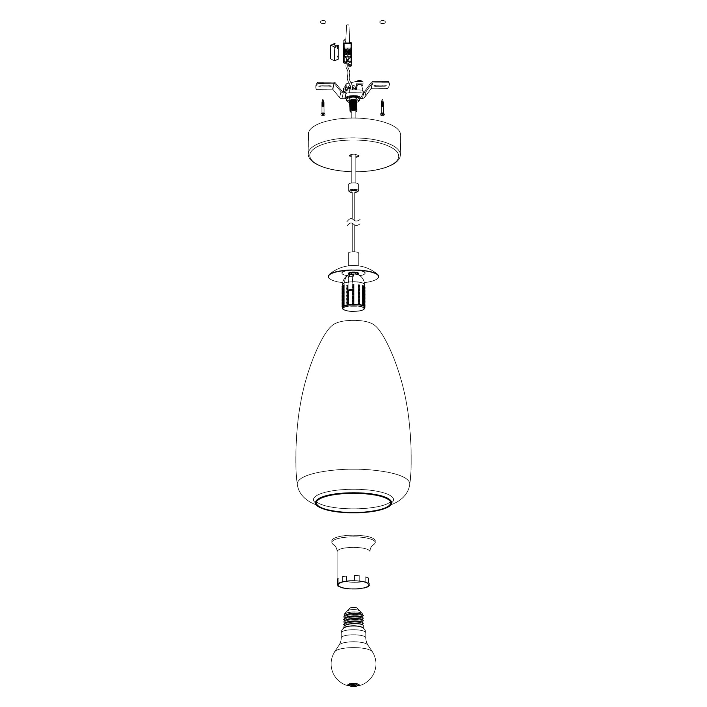 EGLO lampa wisząca Alobrase, lampka wisząca do jadalni