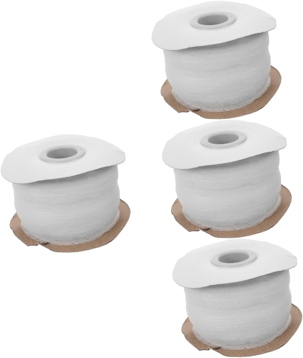 VILLFUL 4rolls Fusible Non-Woven Interfacing Fabric Roll for Clothing Easy Use Adhesive Strip for Sewing Projects Versatile Lining for Apparel and Home Decor