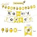 NICROLANDEE Bee Party Decorations - 14Pcs Yellow Black Paper Lanterns Honeycomb Ball Mommy to Bee Banner Garland Glitter Confetti for Birthday, Gender Reveal, Baby Shower, Bee Day Themed Decorations