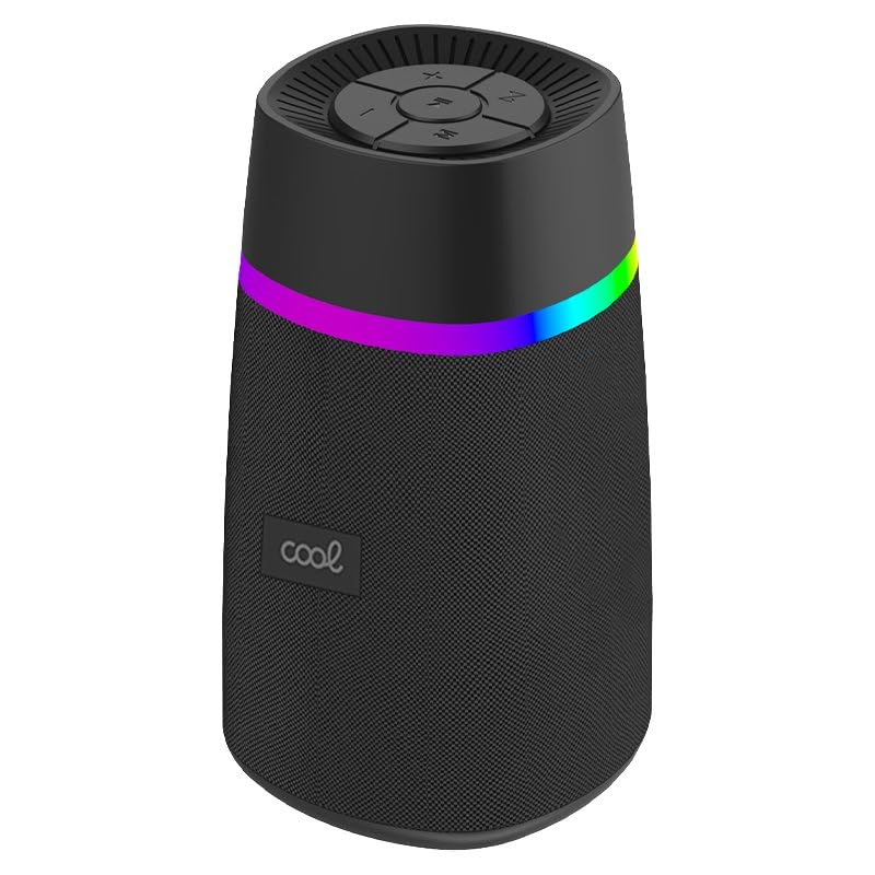 Haut-parleur Bluetooth 10W TWS noir avec effet gradient musical pour smartphone