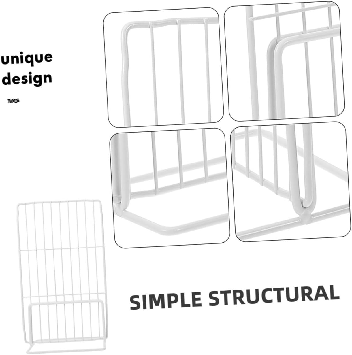 Luxshiny 2pcs Freezer Iron Wire Dividers for Kitchen Fridge Organization Stackable Ice Storage Bin for Freezer